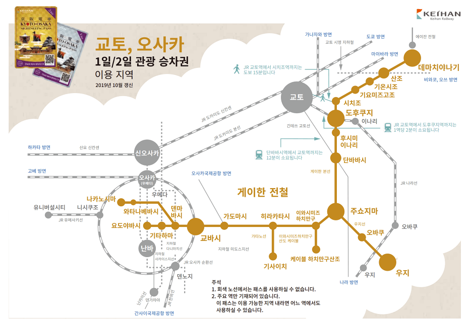 게이한 교토 교통패스 노선